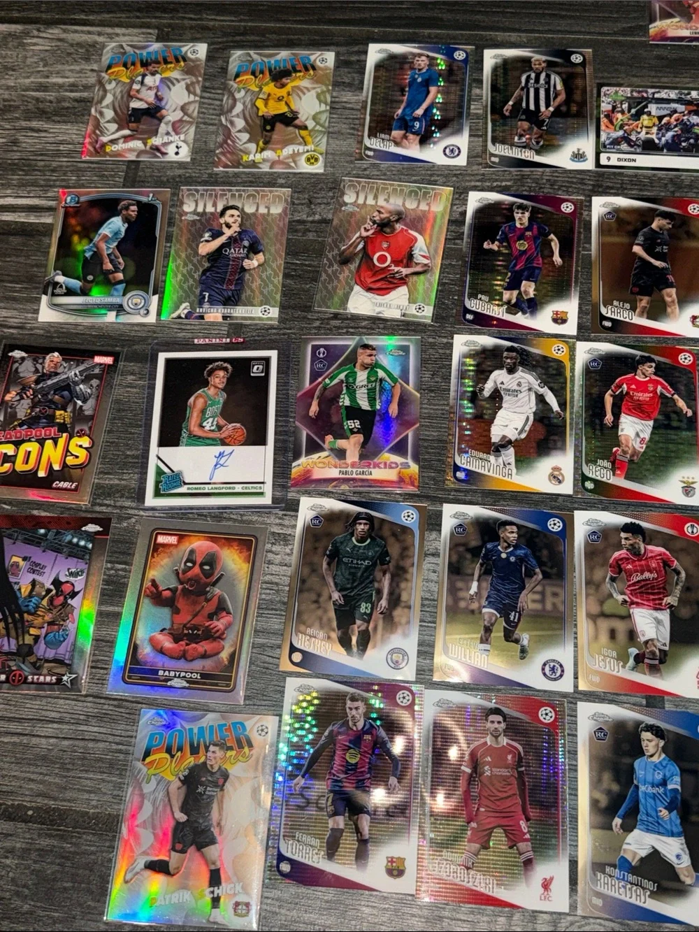 Kylian mbappe soccer erling haaland Topps chrome refractor 50c lot - Picture 10 of 10